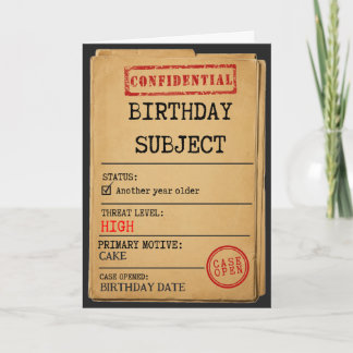誕生日対象者 楽しいスパイの誕生日 カード