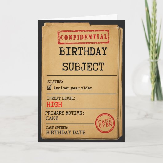 誕生日対象者 楽しいスパイの誕生日 カード (正面)