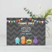 誕生日小さいモンスターのサンキューカード サンキューカード (スタンド正面)