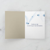 誕生日小さな女の子のワイルドフラワー付きスケッチ カード (内部)