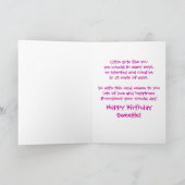 誕生日小さな女の子クリエイティブクレヨン カード (内部)