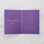 誕生日小型、4インチx 5.6インチ折り畳みグリーティングカード カード (内部)