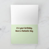 誕生日小鳥が私に自然かわいい動物を教えた カード (内部)