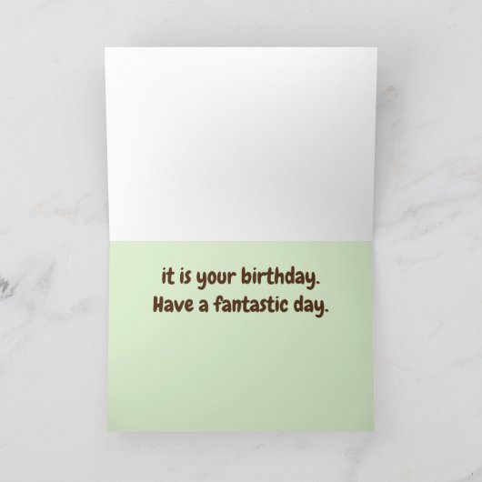 誕生日小鳥が私に自然かわいい動物を教えた カード (内部)