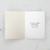 誕生日小麦茎ワイルドフラワーブーケ カード (内部)