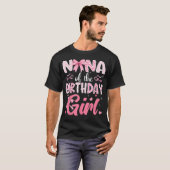 誕生日少女のナナ ピンク コケット ボウ Tシャツ (正面フル)