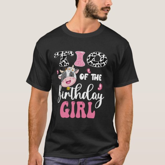 誕生日少女のTio ファームカウ 1歳の誕生日女の子 Tシャツ (正面)