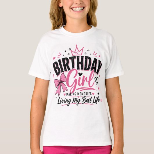 誕生日少女ティーンTシャツ Tシャツ (正面)