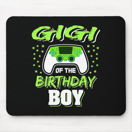 誕生日少年のビデオゲームの装飾 マウスパッド (正面)