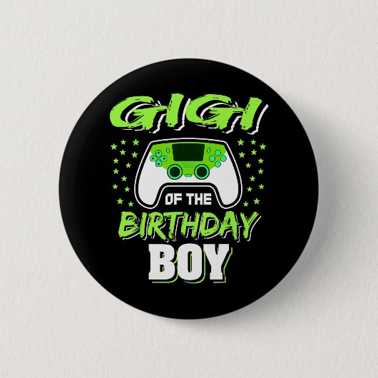 誕生日少年のビデオゲームの装飾 缶バッジ (正面)