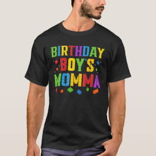 誕生日少年のママブロックマスタービルダーブリックB Tシャツ