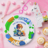 誕生日少年の年齢パーソナライズされた ペーパープレート (パーティー)