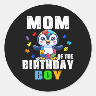 誕生日少年の母 ラウンドシール