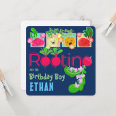 誕生日少年の発根 |プやる気を起こさせるン カード (正面/裏面インサイチュ)