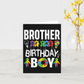 誕生日少年の自閉症の兄弟 カード (黄色い花)