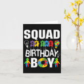 誕生日少年の自閉症の班 カード (黄色い花)