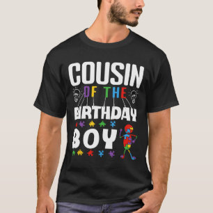 誕生日少年の自閉症意識パズルのいとこ Tシャツ