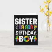 誕生日少年の自閉症 カード (黄色い花)