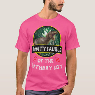 誕生日少年のTレックス恐竜Aunty Saurus Tシャツ
