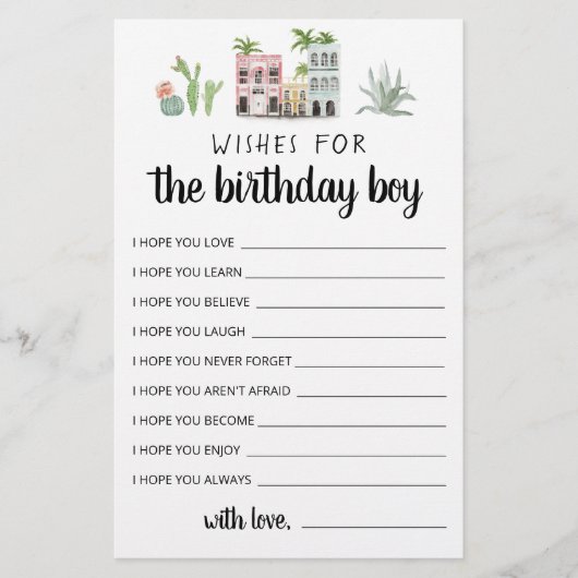 誕生日少年への願い (正面)