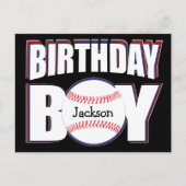 誕生日少年オーダーメイド野球選手名 ポストカード (正面)
