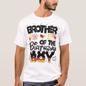 誕生日少年マウス家族のマッチングの兄弟 Tシャツ (正面)
