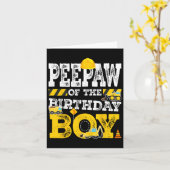 誕生日少年マッチング家族構成のAw カード (黄色い花)