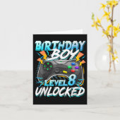誕生日少年レベル8ロック解除されたビデオゲーム8年Ol カード (黄色い花)