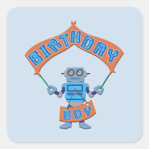誕生日少年ロボット スクエアシール