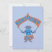 誕生日少年ロボット 招待状 (正面)