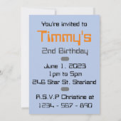 誕生日少年ロボット 招待状 (裏面)