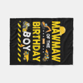 誕生日少年建築労働者のBirのMawmaw フリースブランケット (正面(横))