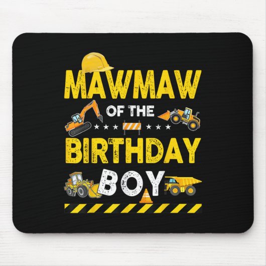 誕生日少年建築労働者のBirのMawmaw マウスパッド (正面)