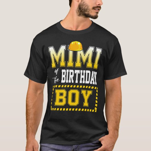 誕生日少年建築労働者パーティーのミミ Tシャツ (正面)
