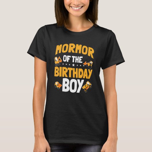 誕生日少年建築労働者Bdaのモルモア Tシャツ (正面)
