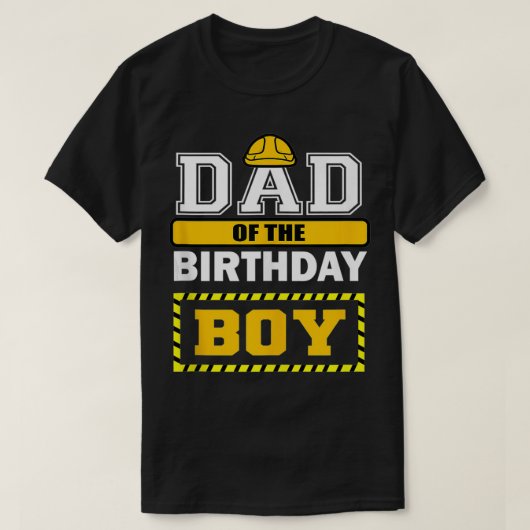 誕生日少年建築労働者PのMensパパ Tシャツ (デザイン正面)
