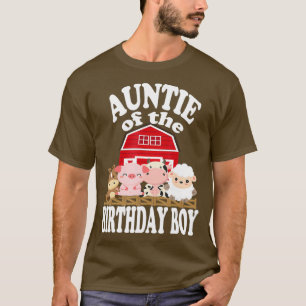 誕生日少年農業動物の叔母B日 Tシャツ