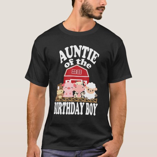誕生日少年農業動物の叔母B日P Tシャツ (正面)