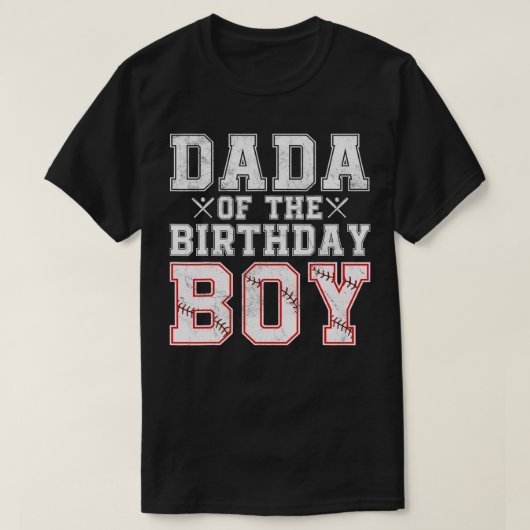 誕生日少年野球選手ファミリーThのDada Tシャツ (デザイン正面)