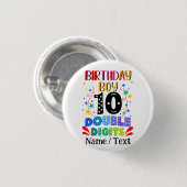 誕生日少年10の2桁 缶バッジ (正面&裏面)