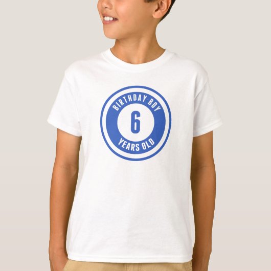誕生日少年6歳 Tシャツ (正面)