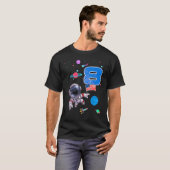 誕生日少年8歳8誕生日宇宙飛行士 Tシャツ (正面フル)