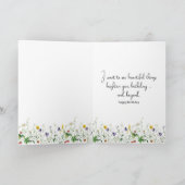 誕生日山花のギフト錆びたドアハンドル カード (内部)