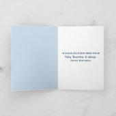 誕生日帆船と日の出 カード (内部)