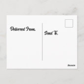 誕生日帽をかぶったガラガラヘビの漫画 ポストカード (裏面)