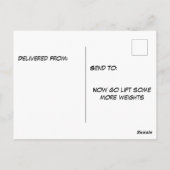 誕生日帽をかぶった痩せた男の誕生日 ポストカード (裏面)