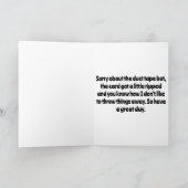 誕生日帽をかぶって座るジャイアントパンダ カード (内部)