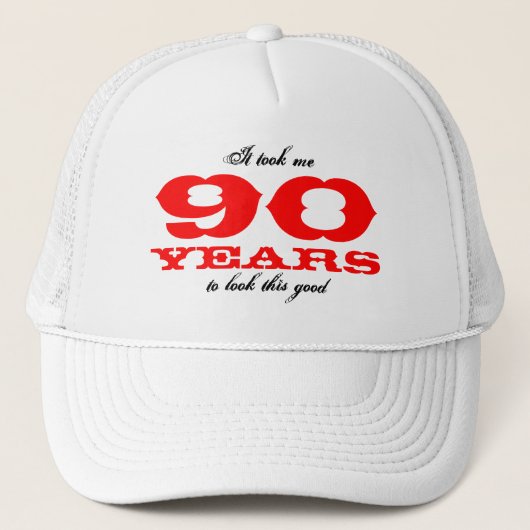 誕生日帽子90歳 |パーソナル化できる時代 キャップ (正面)