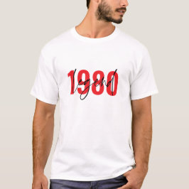 誕生日年の凡例モダンミニマルタイポグラフィ Tシャツ
