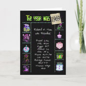 誕生日年の1969年のおもしろいの細事の事実 カード (正面)